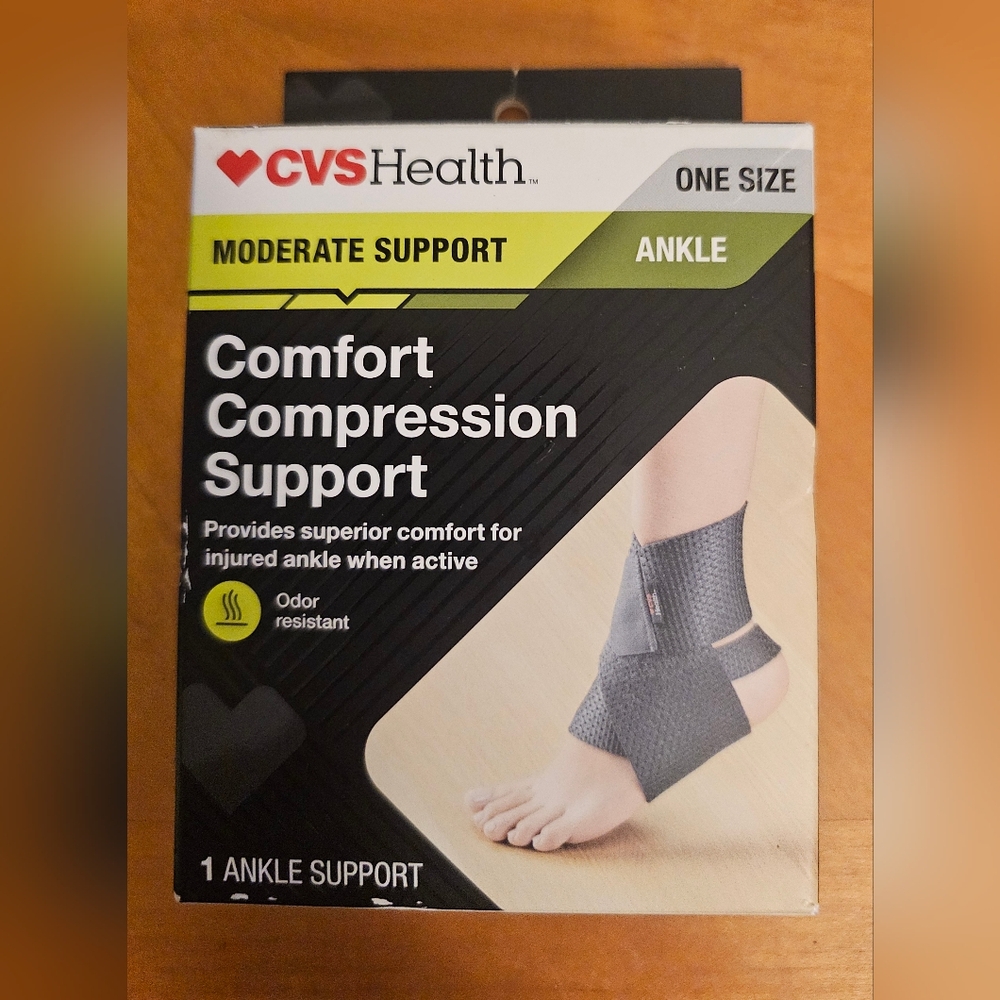 NIB CVS Health Comfort Compression Ankle Support NEW